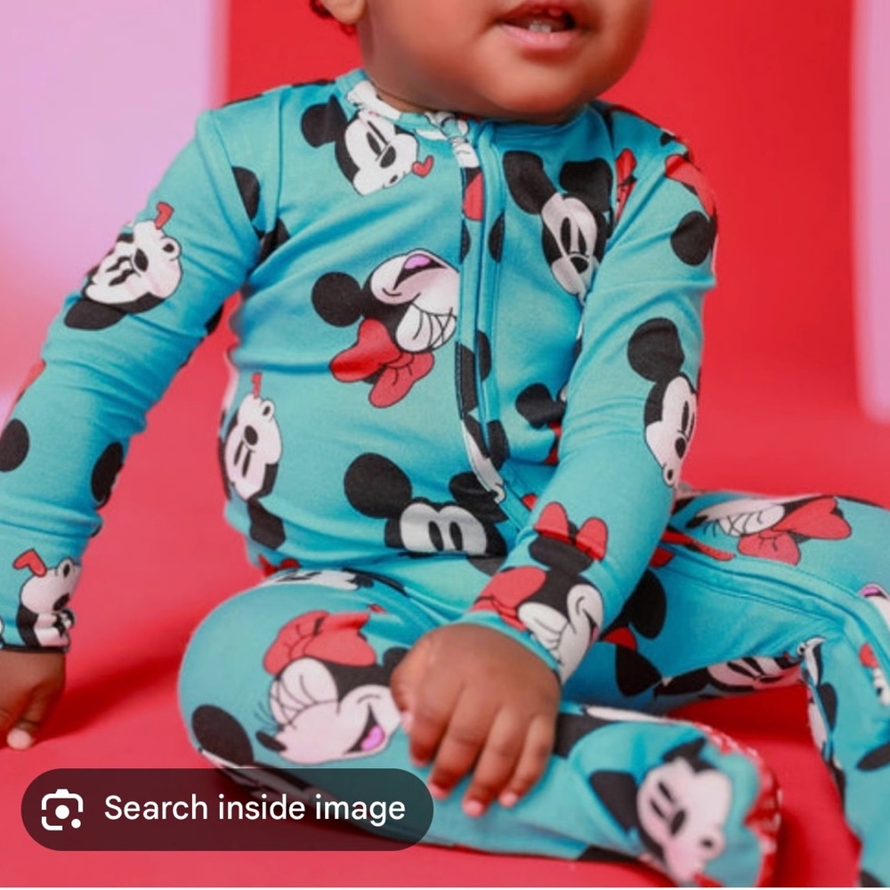 Posh Peanut Disney Mickey Mouse Blue Kids “Smooches” One Piece